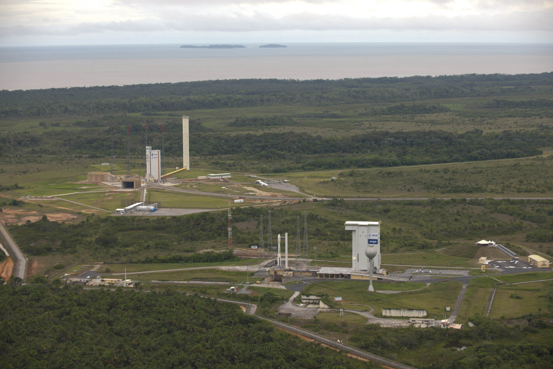 Vega and Ariane launch sites
