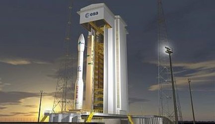 Vega on launch pad (artist's impression)