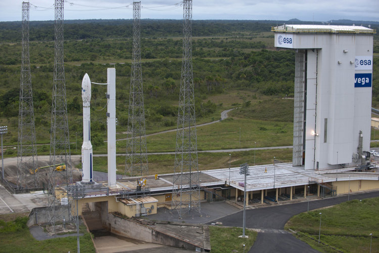 Vega VV01 on launch pad