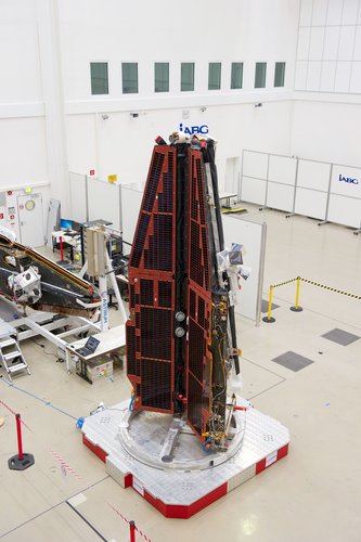 Swarm constellation in IABG cleanroom