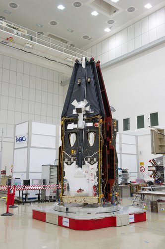 Swarm constellation in IABG cleanroom