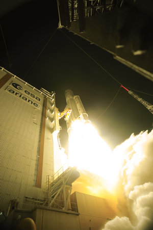 Liftoff of Ariane 5 VA205 with ATV-3