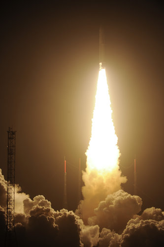 Liftoff of Ariane 5 VA205 with ATV-3