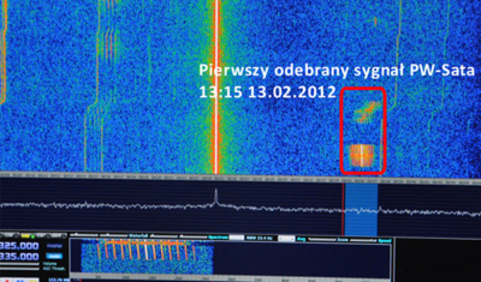 PW-Sat's first transmission