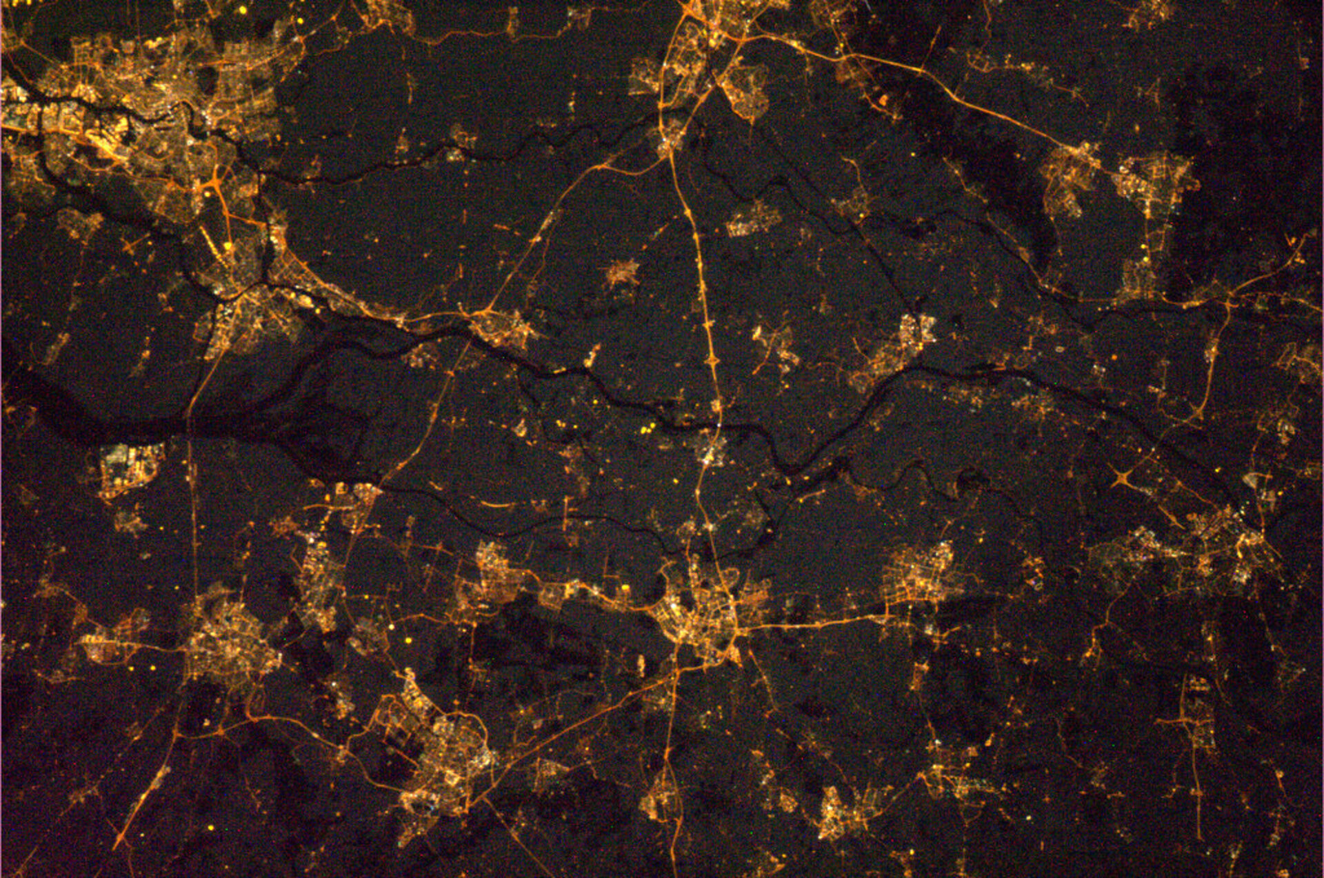 Southern Netherlands, as seen from the ISS