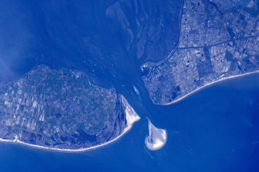 Texel and Northern Holland, as seen from the ISS