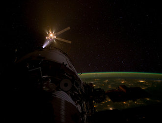 ATV Edoardo Amaldi approaches ISS