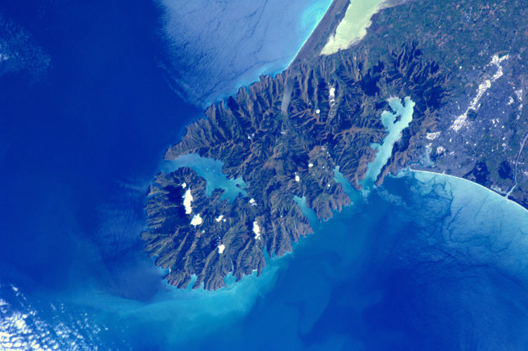 Christchurch, New Zealand, as seen from the ISS