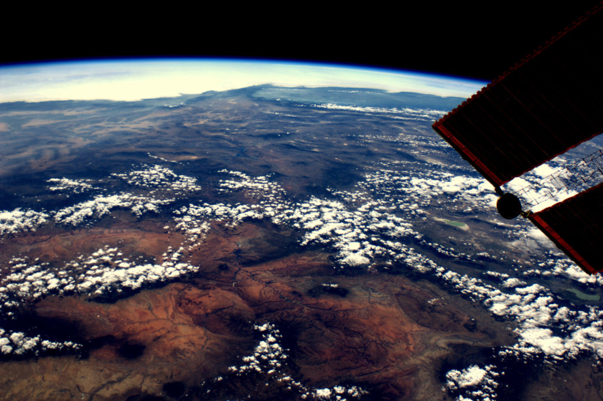 Monument Valley, Las Vegas and the Colorado river, seen from the ISS