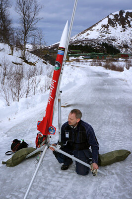 Setting up a rocket