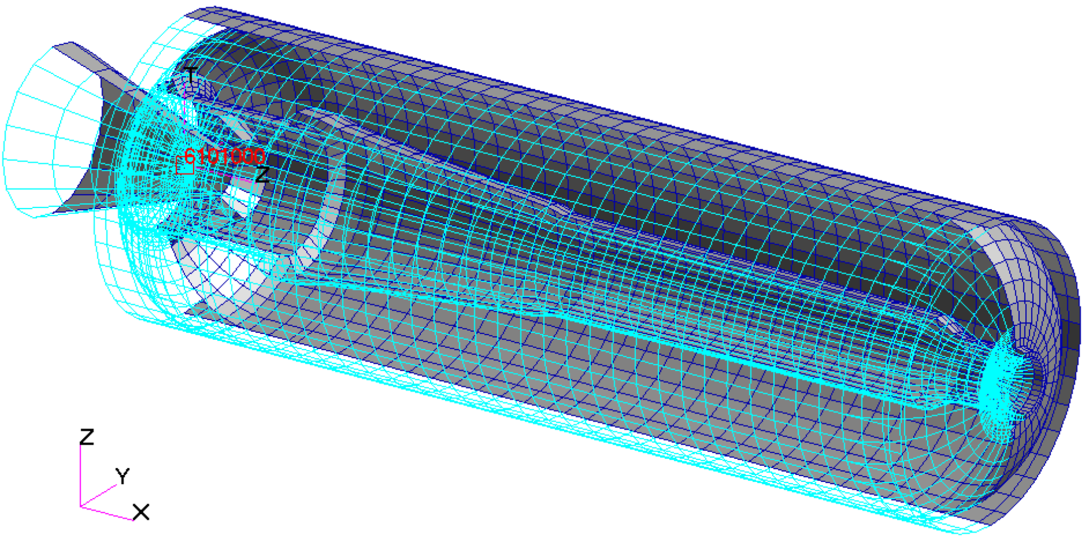 FEM model of Vega second stage