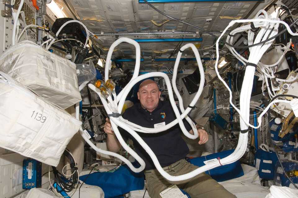 André Kuipers aan boord van het ISS