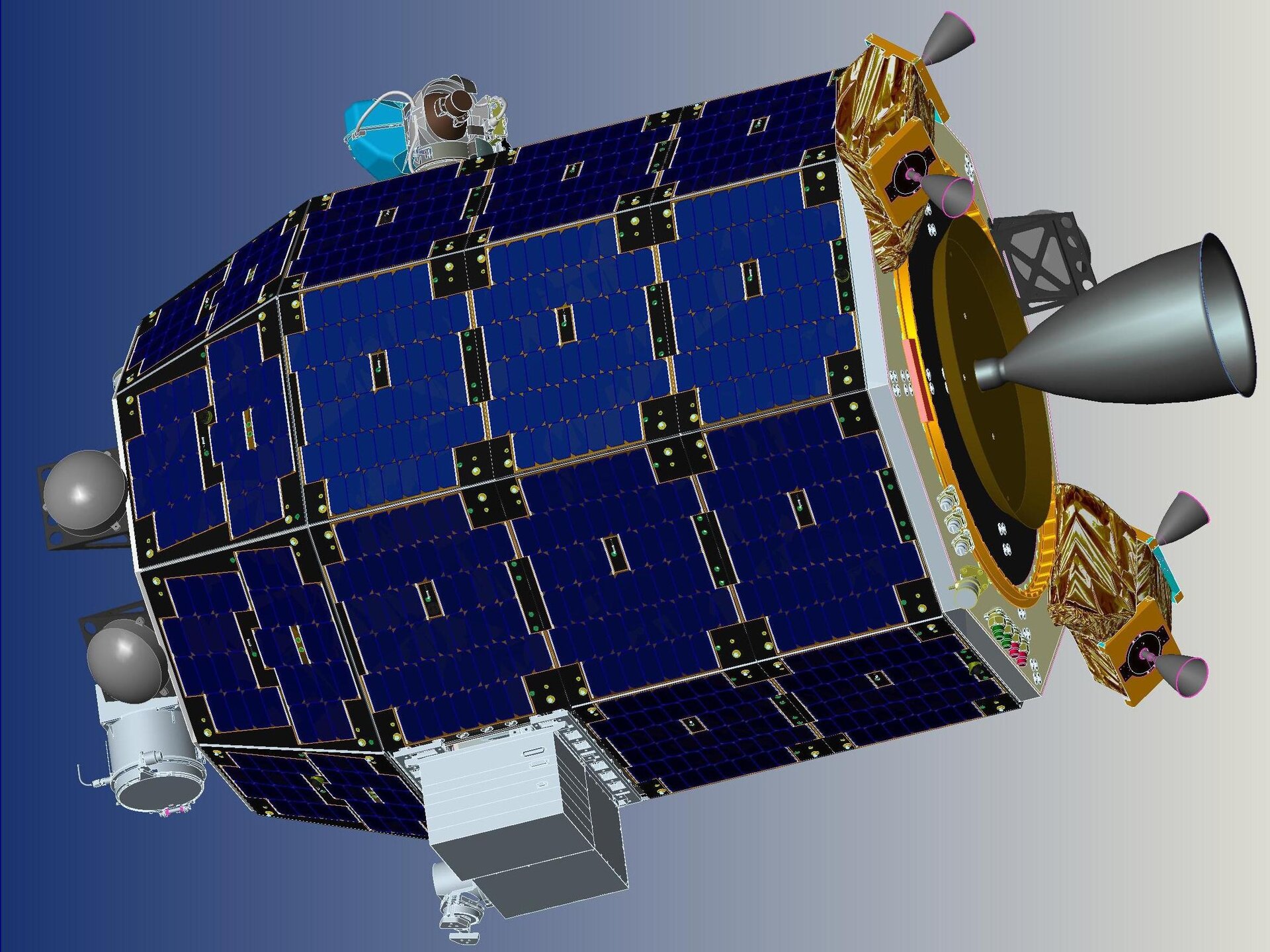 Computer-generated model of the LADEE spacecraft
