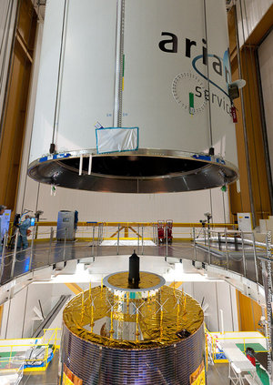 MSG-3 encapsulation in Ariane 5 fairing