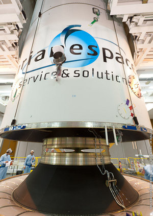 MSG-3 encapsulation in Ariane 5 fairing