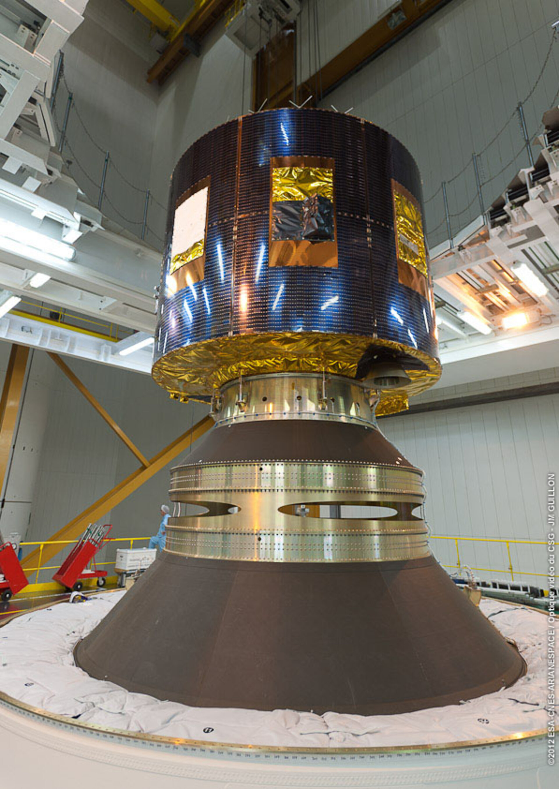 De derde satelliet van de reeks <i>Meteosat Second Generation</i> voor de lancering