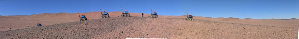 Secuencia del rover superando una colina