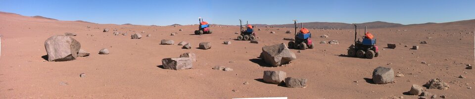 Secuencia del rover en movimiento