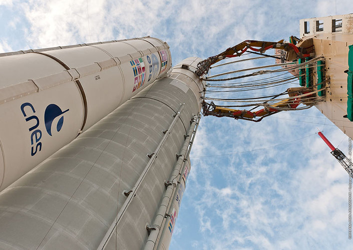 Ariane 5 Flight VA207 on the launchpad