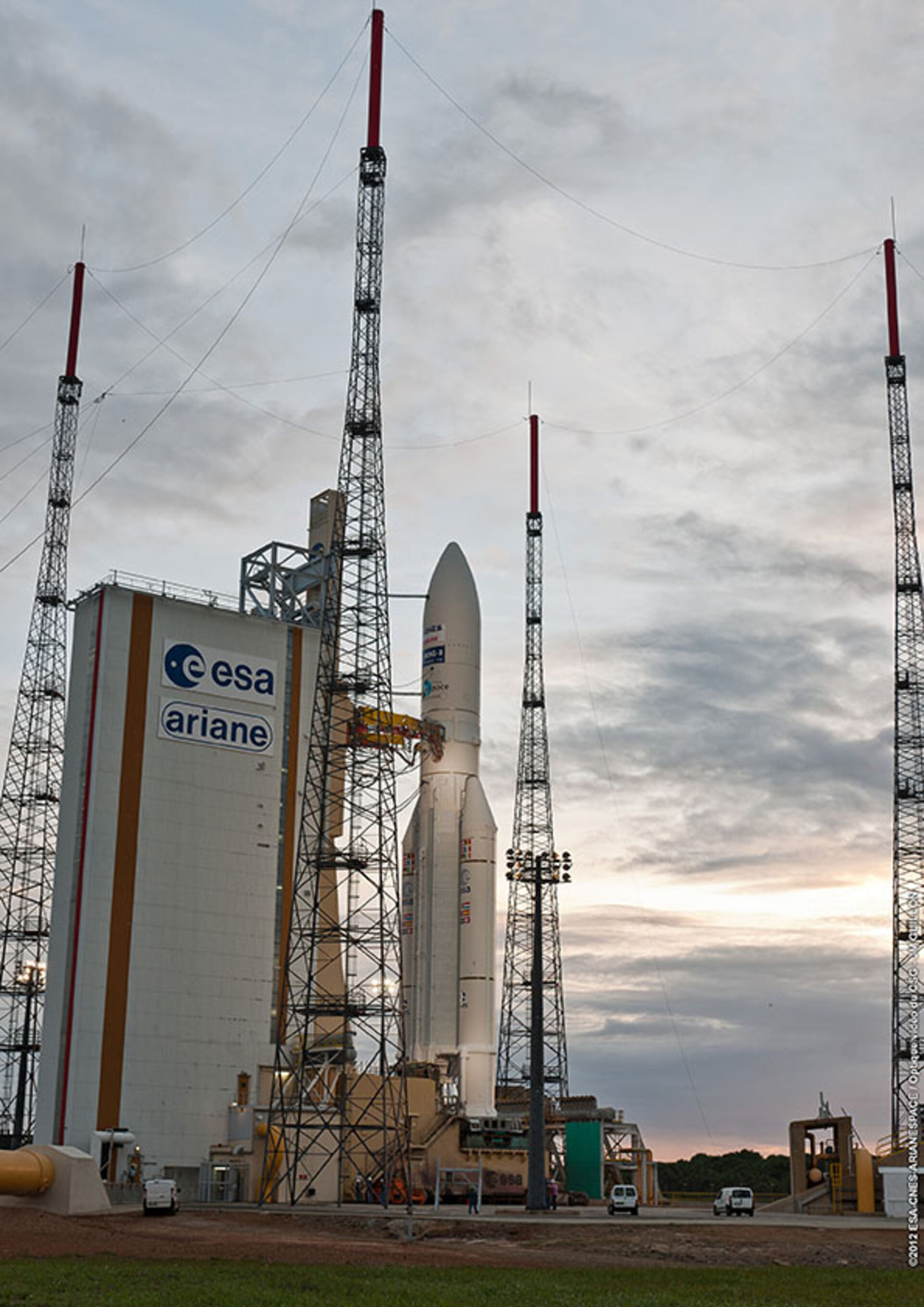 Ariane 5 Flight VA207 on the launchpad