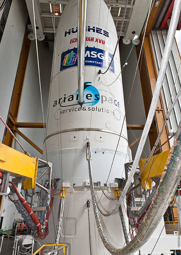 Ariane 5 Flight VA207 transferred to launchpad