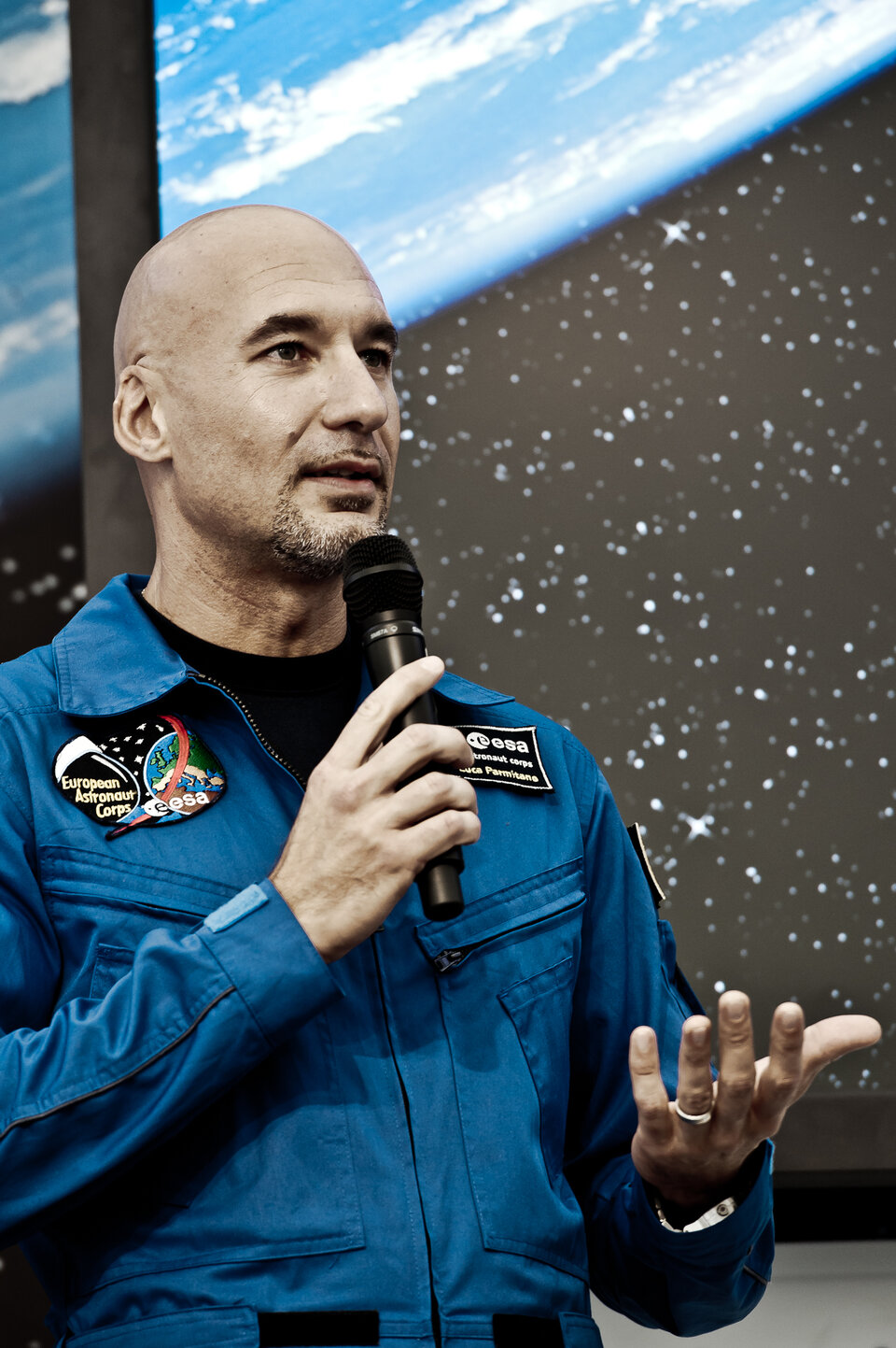 ESA Astronaut Luca Parmitano beim Spacetweetup im September 2011