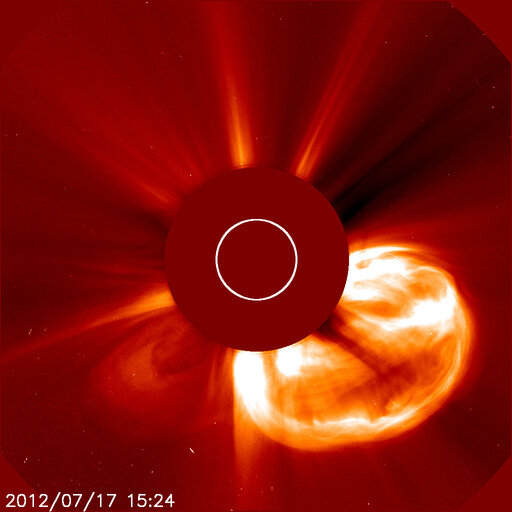 Spectacular solar flare 17 July