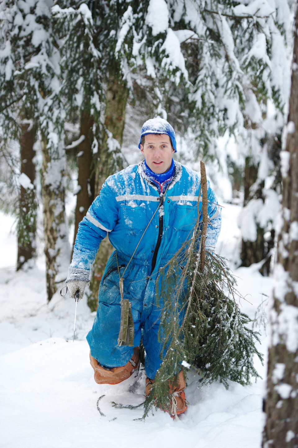 Thomas during winter survival training