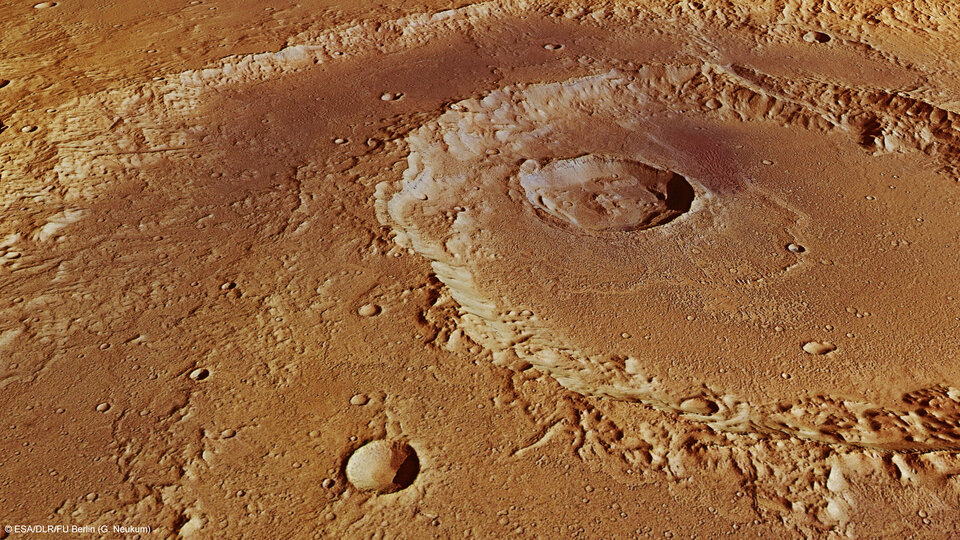 Vista en perspectiva del cráter Hadley