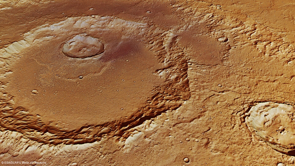 Vista en perspectiva del cráter Hadley