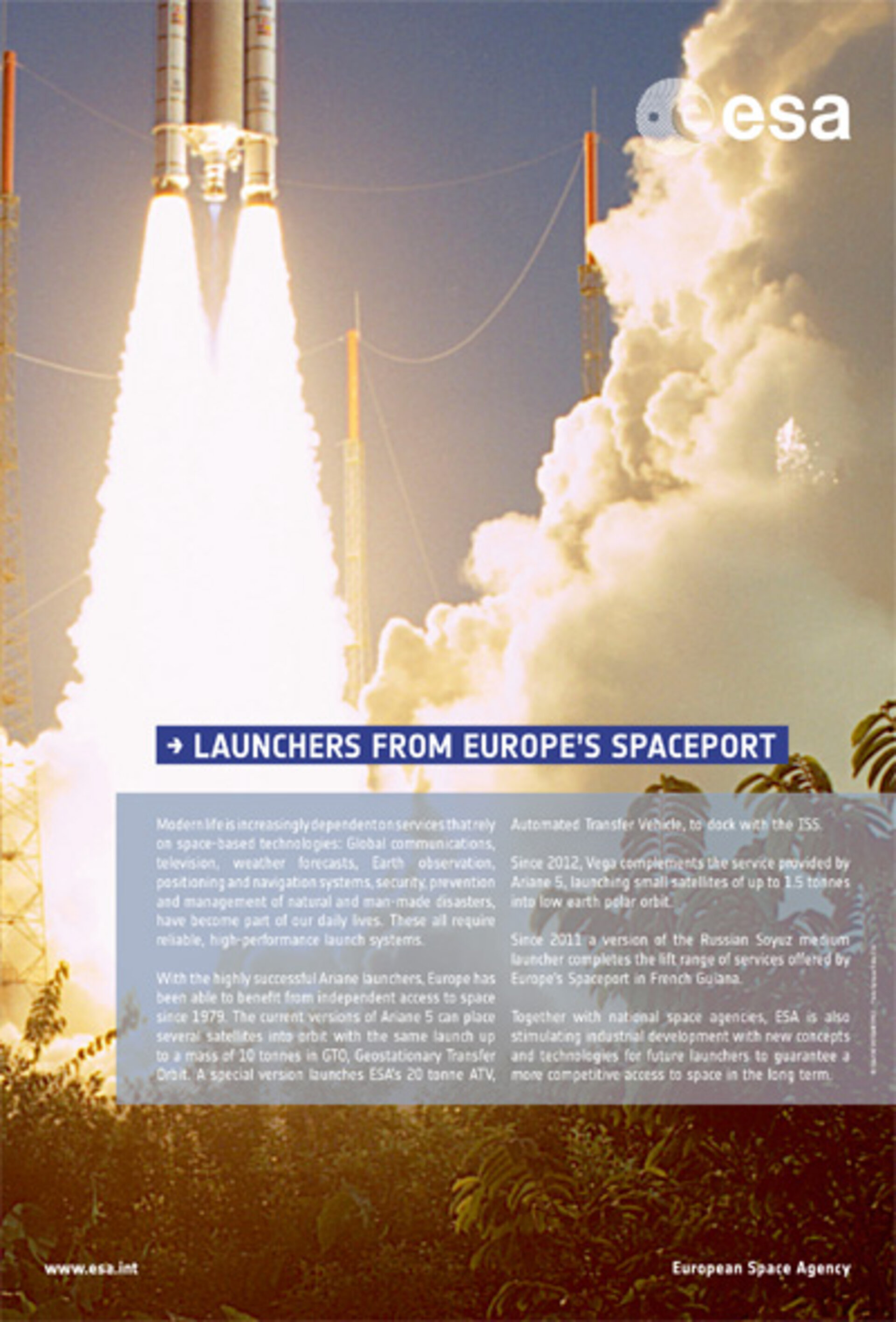 LAUNCHERS FROM EUROPE'S SPACEPORT