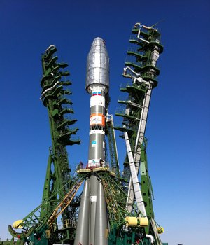 MetOp-B on the launch pad
