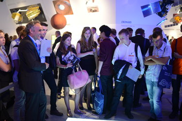 Students from the German-Polish Copernicus project visit the exhibition, 11 September 2012