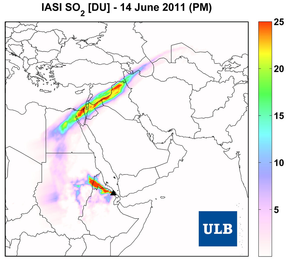 Sulphur dioxide from Nabro