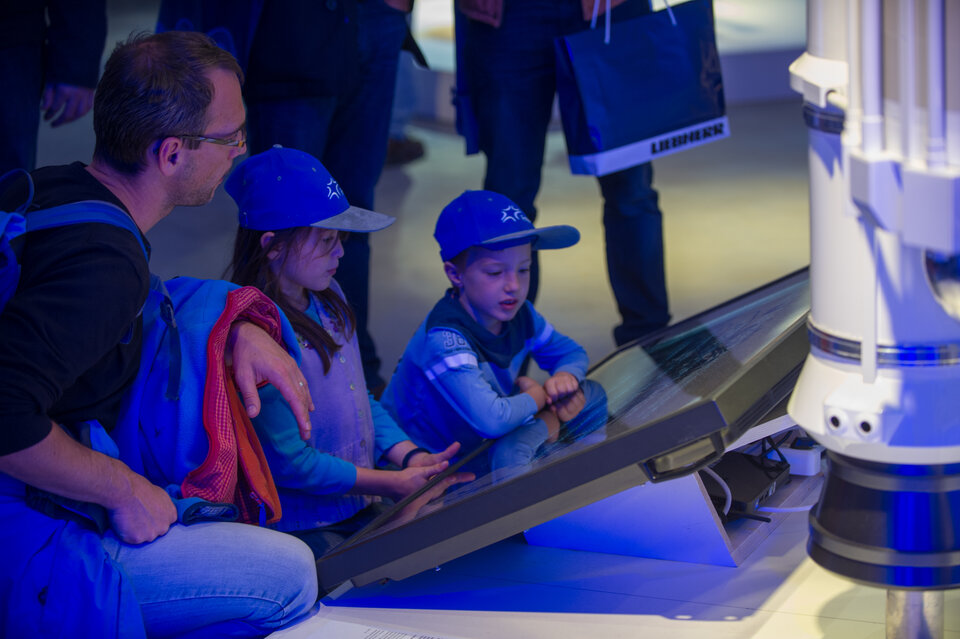 Young visitors in the Space Pavilion