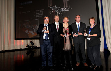 ESA ISS Award winners with Thomas Reiter