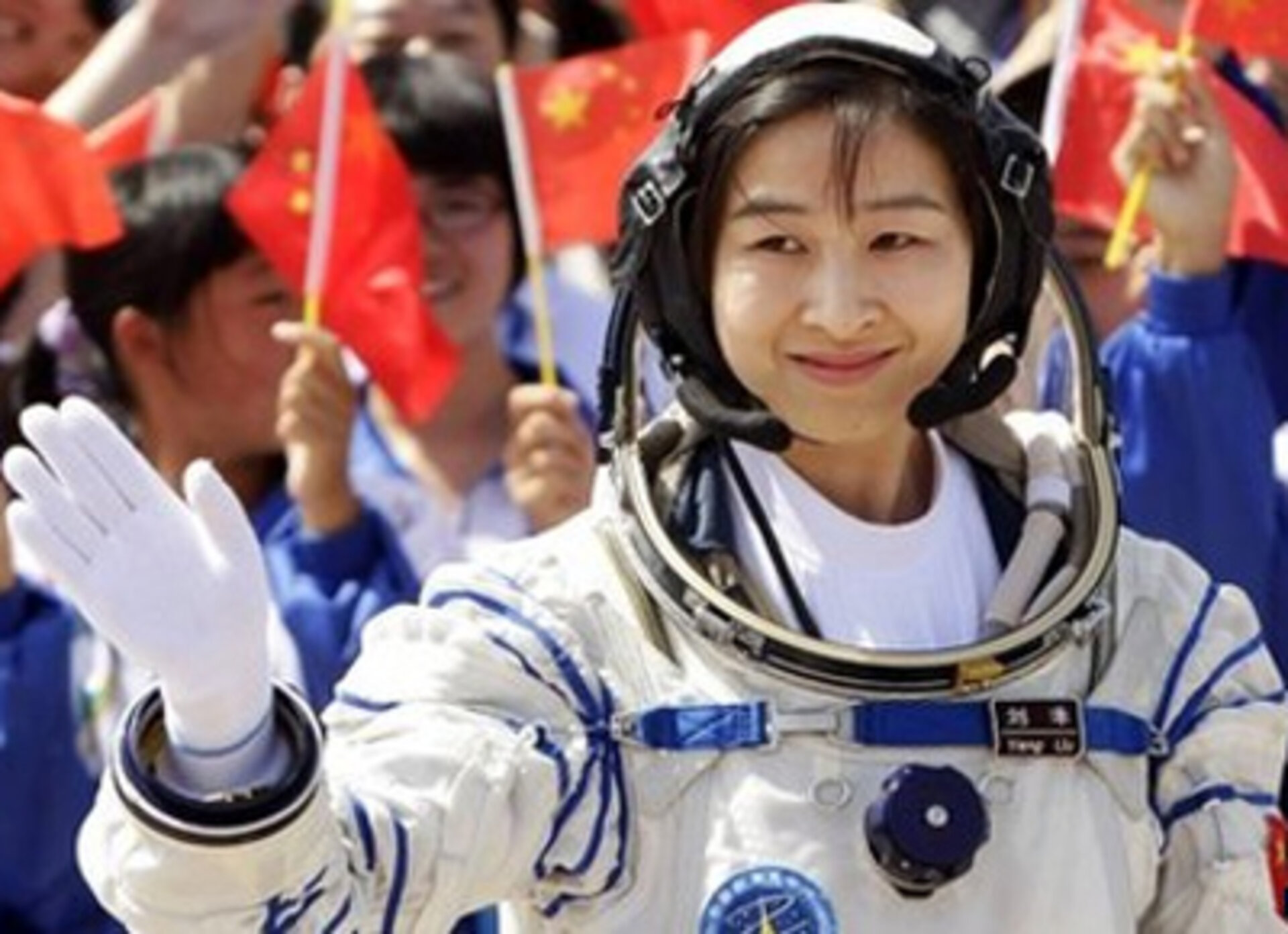 Mrs Liu Yang, first Chinese astronaut in space
