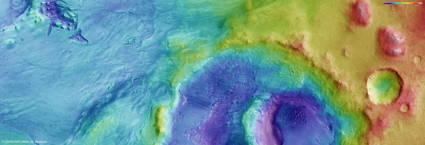 Topographical view Argyre Planitia