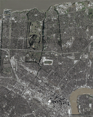 New Orleans satellite photo