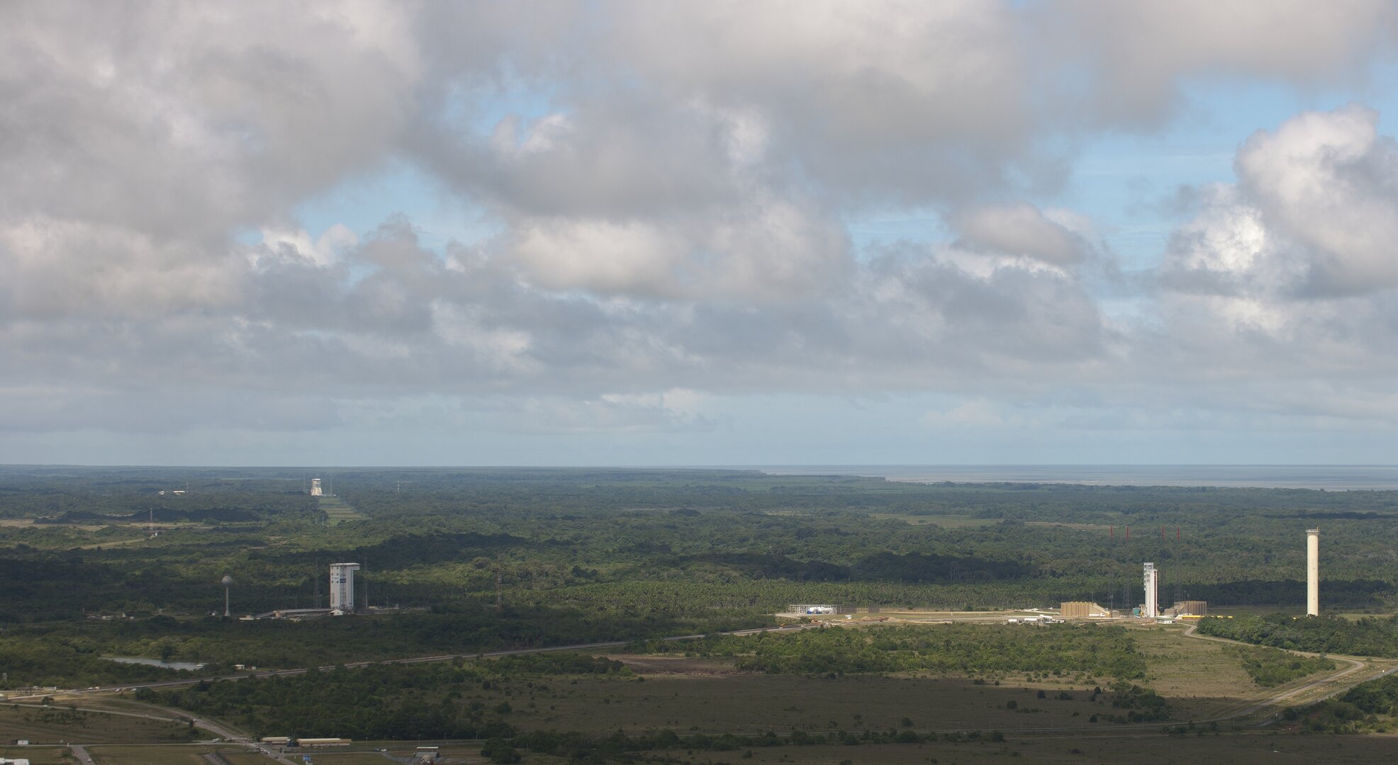 Three launch pads at Europe’s Spaceport