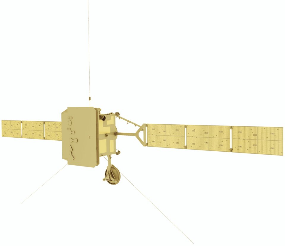 Impresión artística de la vista frontal de Solar Orbiter