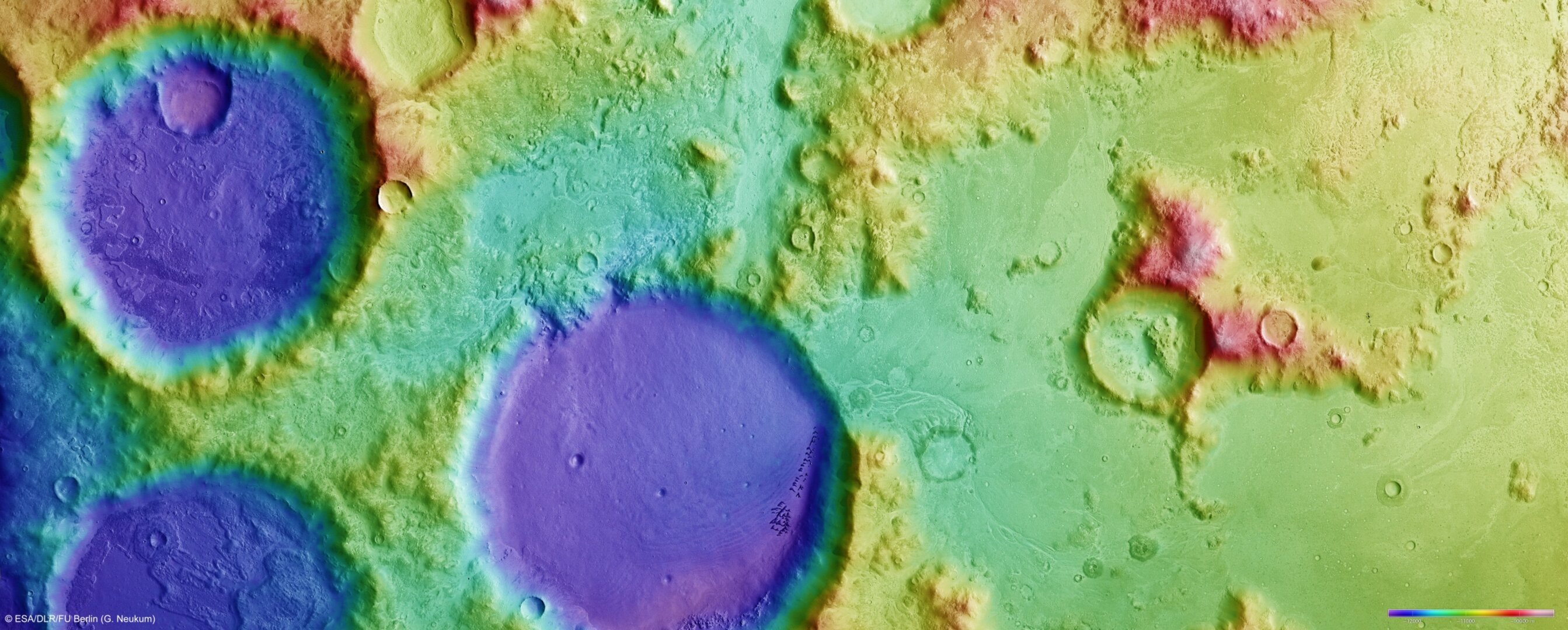 Topographic view of Charitum Montes