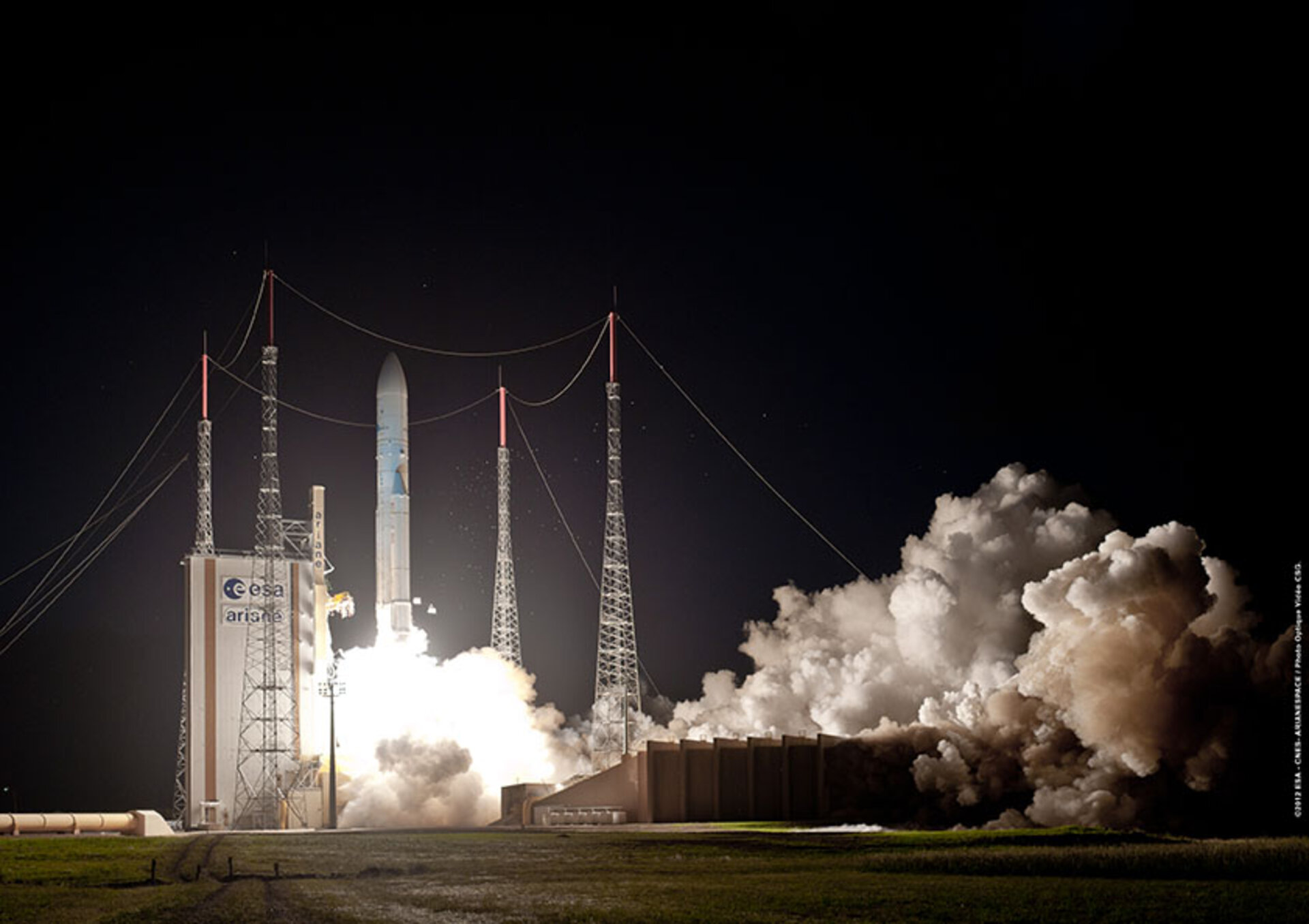 De lancering van een Europese Ariane 5-raket