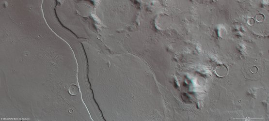 3D view of Reull Vallis
