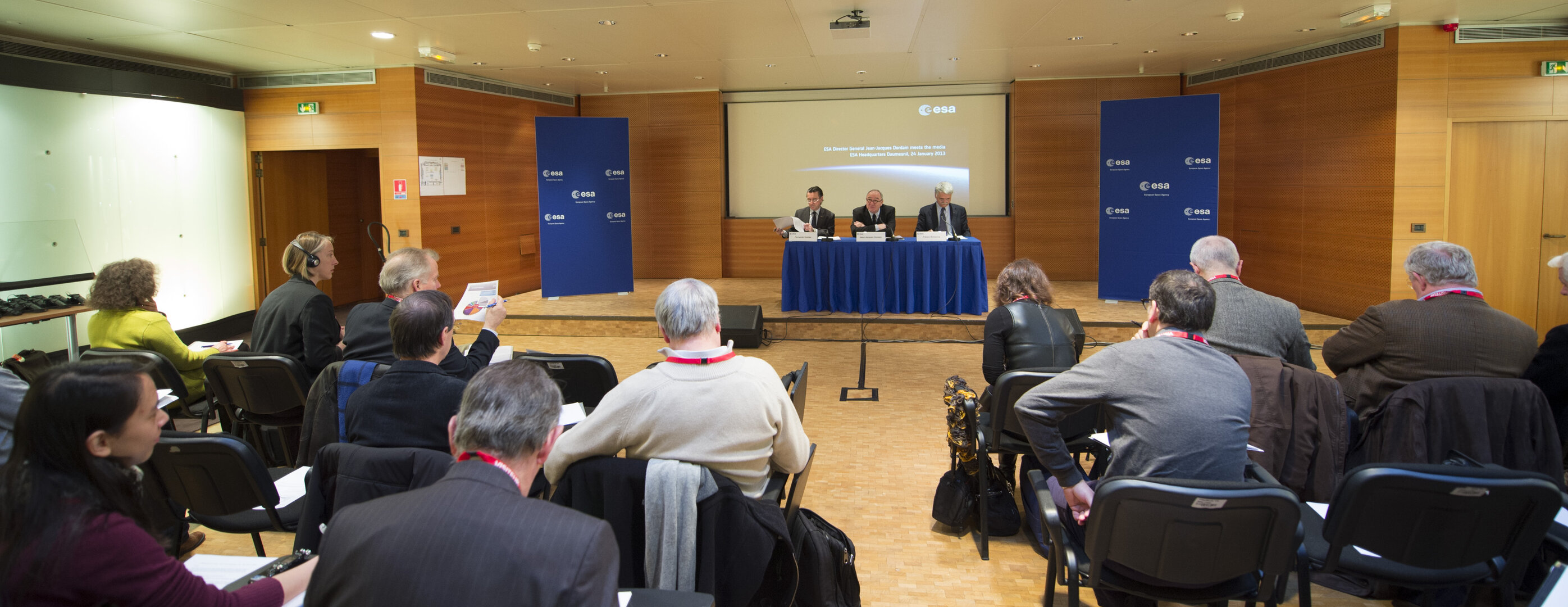 Jean-Jacques Dordain during the annual press briefing on 24 January 2013