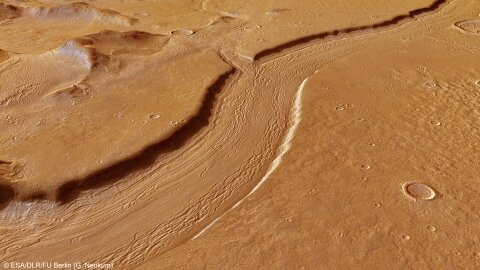 Vista perspectiva de Reull Vallis