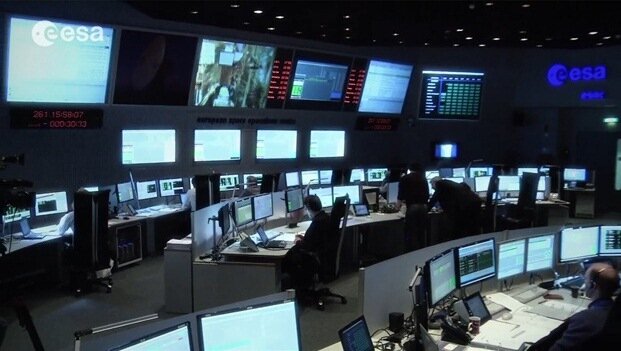 Hauptkontrollraum des European Space Operation Centre (ESOC) in Darmstadt