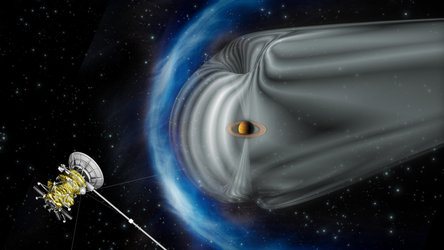Cassini at Saturn’s bow shock