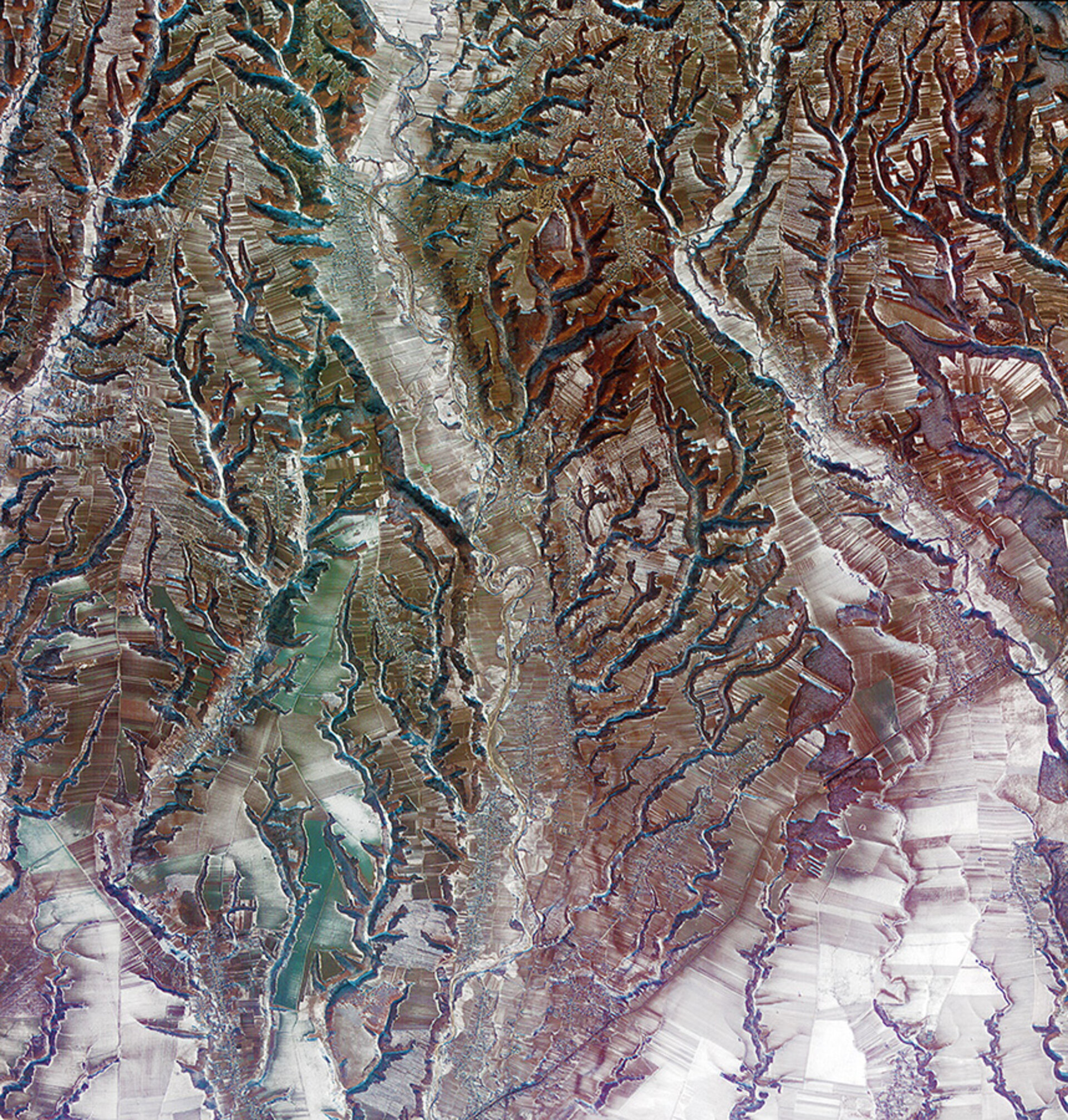Romania centro sud vista dal satellite