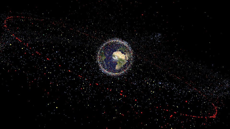 Distribution of space debris